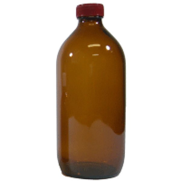 画像1: 遮光ビン 500ml （中栓付） (1)