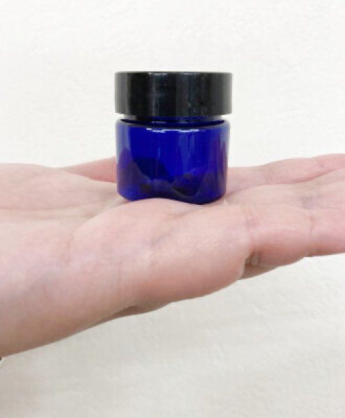 画像1: 青色プラスチッククリーム容器　15ml (1)