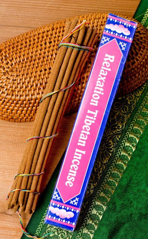 チベット香【リラクゼーション】16cm　チベット仏教の修行や瞑想に用いられている由緒あるお香